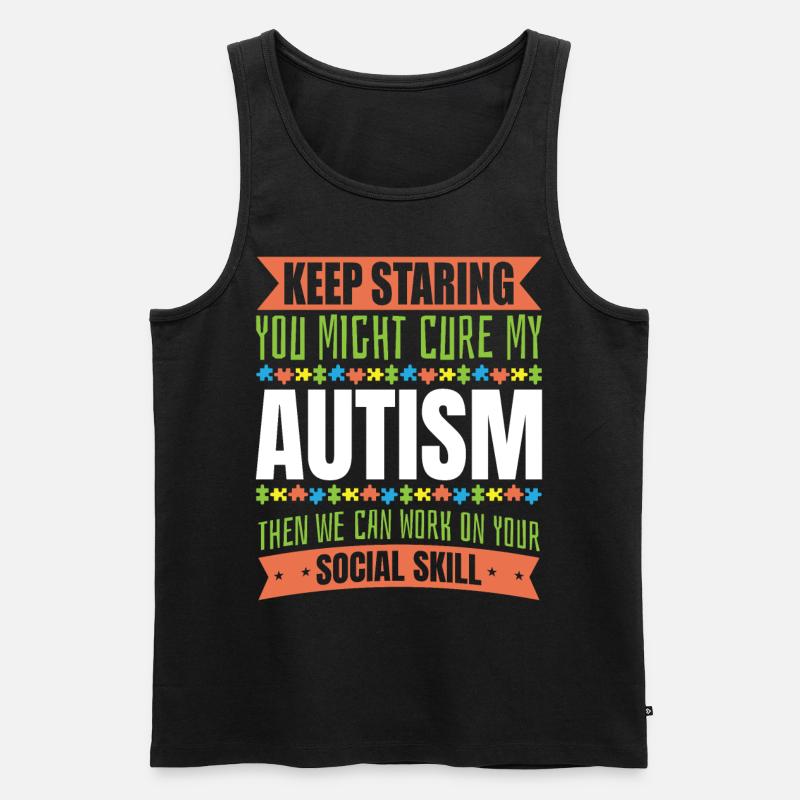 Autismus Bewusstsein - Männer Premium Bio Tank Top - Schwarz