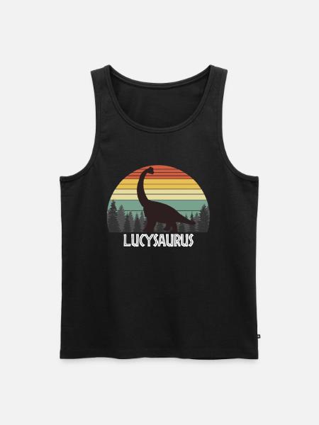 LUCYSAURUS LUCY SAURUS LUCY DINOSAUR - Men's Premium Organic Tank Top - black