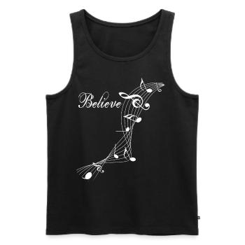 Music Faith Christian - Men's Premium Organic Tank Top - black - Front - AI Model Male 178 light (178cm)