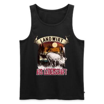 Landwirt Aus Leidenschaft Bauer Landwirtschaft - Männer Premium Bio Tank Top - Schwarz - Vorne - Michal (187cm)