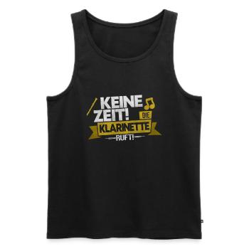 Klarinettistin Klarinette Flöte Blasmusik Geschenk - Männer Premium Bio Tank Top - Schwarz - Vorne - Michal (187cm)