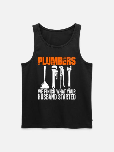 Loodgieter Loodgietersgereedschap Loodgieter - Mannen Premium Bio Tanktop - zwart