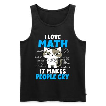 Mathematics Students Math Teacher Cats Gift - Men's Premium Organic Tank Top - black - Front - AI Model Male 178 light (178cm)