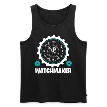 Watchmaker Watchmaker Watchmaker Gift - Men's Premium Organic Tank Top - black - Front - AI Model Male 178 light (178cm)