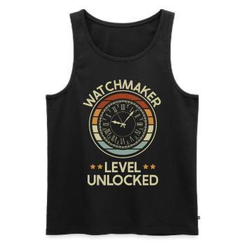 Watchmaker Watchmaker Watchmaker Gift - Men's Premium Organic Tank Top - black - Front - AI Model Male 178 light (178cm)