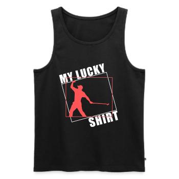 Golfer Shirt Golfer Golf Club - Men's Premium Organic Tank Top - black - Front - Michal (187cm)