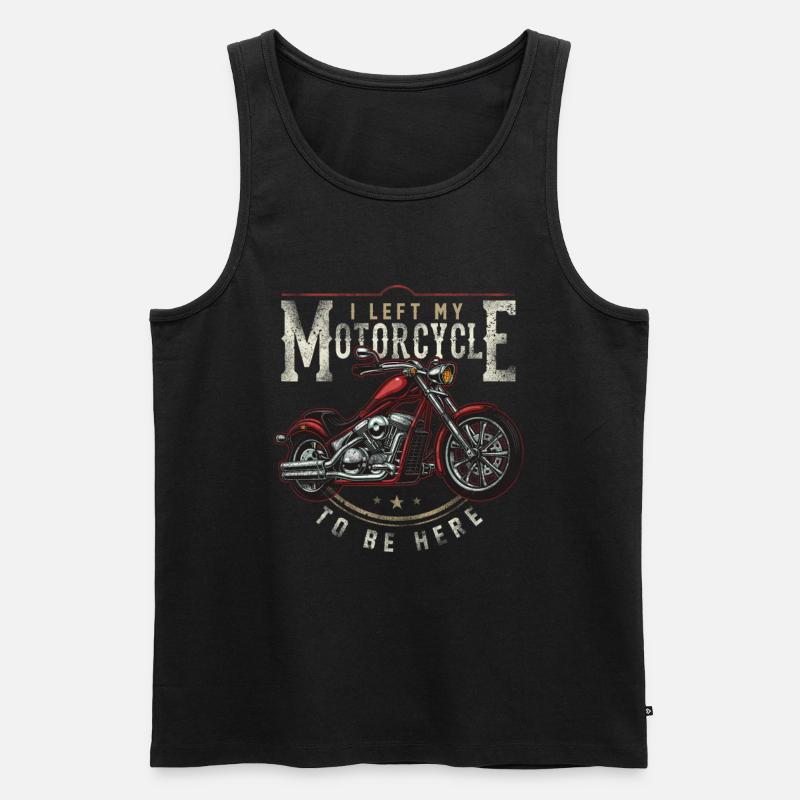 Motorrad Biker - Männer Premium Bio Tank Top - Schwarz