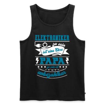 Electonic Dad Gift for Birth - Men's Premium Organic Tank Top - black - Front - AI Model Male 178 light (178cm)