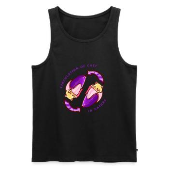 Cute Cats Design Banana - Men's Premium Organic Tank Top - black - Front - AI Model Male 178 light (178cm)