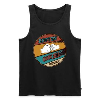 Bester Onkel der Welt Herren - Männer Premium Bio Tank Top - Schwarz - Vorne - Michal (187cm)