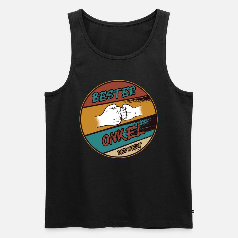 Bester Onkel der Welt Herren - Männer Premium Bio Tank Top - Schwarz