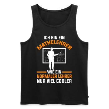 Mathelehrer Mathematik Lehrer Algebra - Männer Premium Bio Tank Top - Schwarz - Vorne - Michal (187cm)