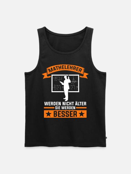 Mathelehrer Algebra Mathematiker Mathe - Männer Premium Bio Tank Top - Schwarz