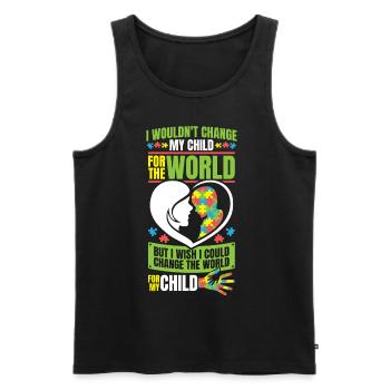 Autismus Bewusstsein - Männer Premium Bio Tank Top - Schwarz - Vorne - AI Model Male 178 light (178cm)