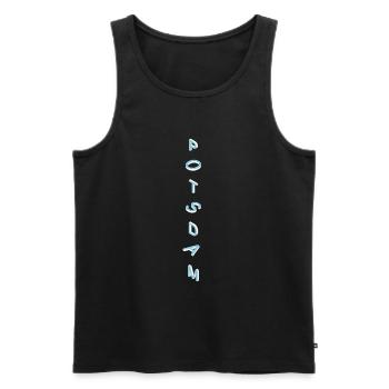 Potsdam - Men's Premium Organic Tank Top - black - Front - AI Model Male 178 light (178cm)