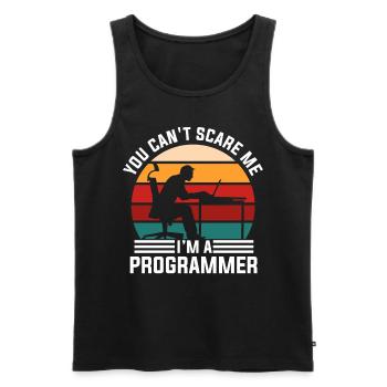 Programmer Retro - Men's Premium Organic Tank Top - black - Front - Michal (187cm)