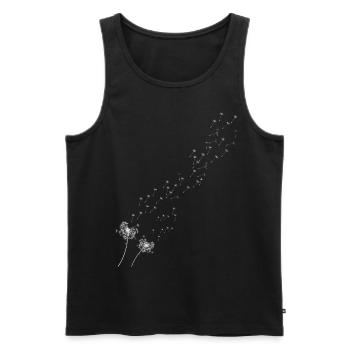 Dandelion - Men's Premium Organic Tank Top - black - Front - Michal (187cm)