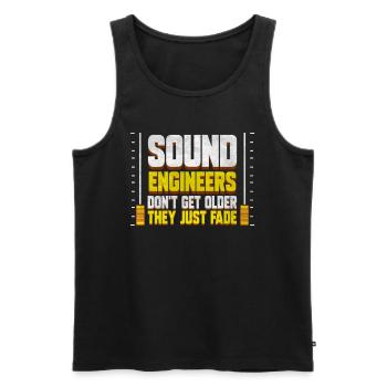 Sound Engineer Don't Get Older - Sound Engineering - Men's Premium Organic Tank Top - black - Front - AI Model Male 178 light (178cm)