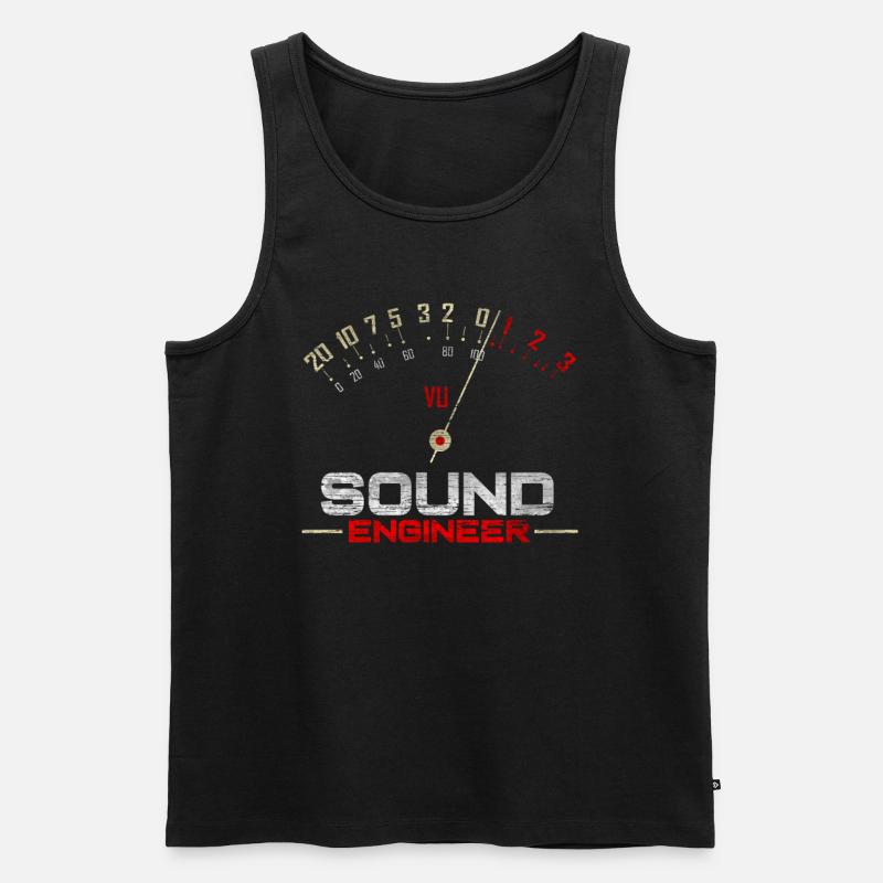 Sound Engineer VU Meter - Technique du son - Débardeur bio Premium Homme - noir