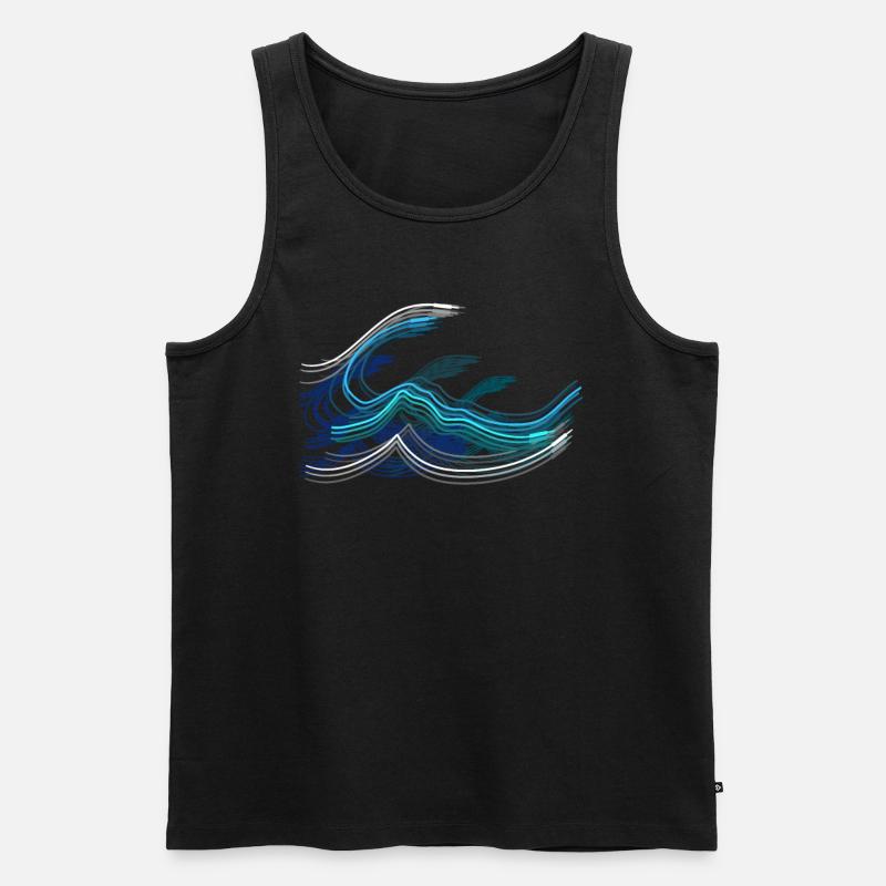 Aux Wellen Tontechniker & Tontechnik Geschenk - Männer Premium Bio Tank Top - Schwarz