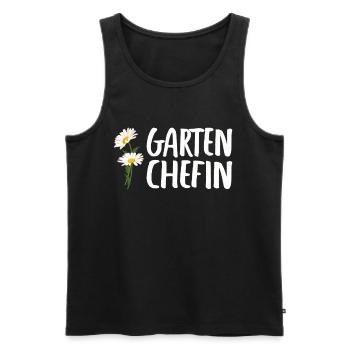 Garten Chefin Garten Gärtner Hobbygärtner Garten - Männer Premium Bio Tank Top - Schwarz - Vorne - Michal (187cm)