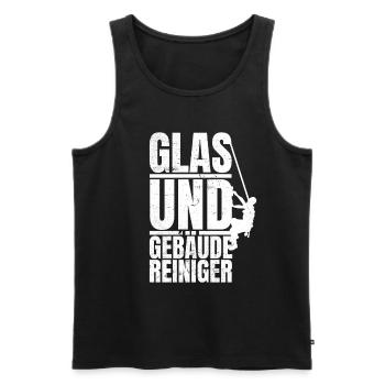 Glas und Gebäudereiniger Geschenkidee job Geschenk - Männer Premium Bio Tank Top - Schwarz - Vorne - Michal (187cm)