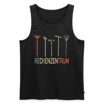 Rechenzentrum Rechen Garten Gärtner Geschenk - Männer Premium Bio Tank Top - Schwarz - Vorne - Michal (187cm)