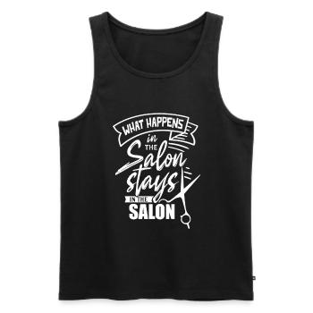 Hair Salon Hair Hair Salon Hairdresser Hairdresser Hairdresser - Men's Premium Organic Tank Top - black - Front - AI Model Male 178 light (178cm)