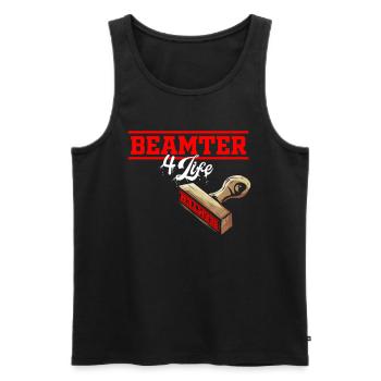 Officer 4 Life - Civil Servant for Lifetime Gift - Men's Premium Organic Tank Top - black - Front - AI Model Male 178 light (178cm)