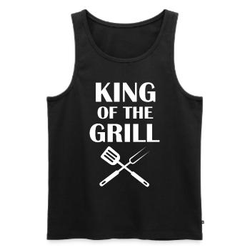 King of grill king gift birthday Father's Day - Men's Premium Organic Tank Top - black - Front - Michal (187cm)