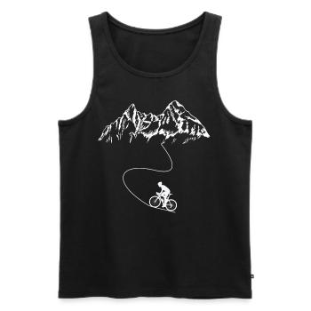 Fahrrad Rennrad Radrennen Fahrradtour - Männer Premium Bio Tank Top - Schwarz - Vorne - Michal (187cm)