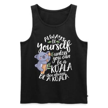 Koala - Men's Premium Organic Tank Top - black - Front - AI Model Male 178 light (178cm)