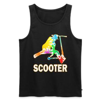 Stunt Scooter Electric Scooter Scooter - Men's Premium Organic Tank Top - black - Front - Michal (187cm)