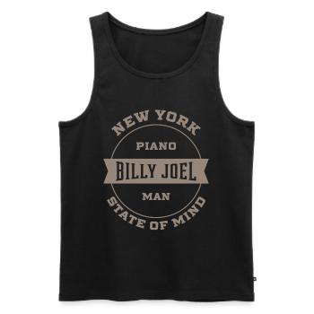 Billy Joel - État d’ de New York - Débardeur bio Premium Homme - noir - Devant - AI Model Male 178 light (178cm)