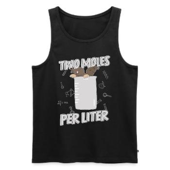 Chemist Chemistry Mole Liter Labor Wortwitz Pun - Men's Premium Organic Tank Top - black - Front - Michal (187cm)