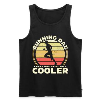 Running Dad Like Normal Dad, But Cooler - Men's Premium Organic Tank Top - black - Front - Michal (187cm)