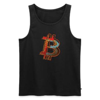 Bitcoin BTC und Crypto Design - Männer Premium Bio Tank Top - Schwarz - Vorne - AI Model Male 178 light (178cm)