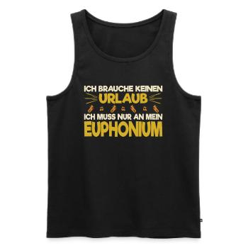 Euphonium Euphonist Blasmusik Geschenk - Männer Premium Bio Tank Top - Schwarz - Vorne - Michal (187cm)