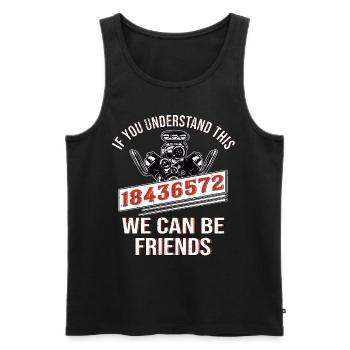 V8 Motor Auto Fan Auto Mechaniker distressed - Männer Premium Bio Tank Top - Schwarz - Vorne - AI Model Male 178 light (178cm)