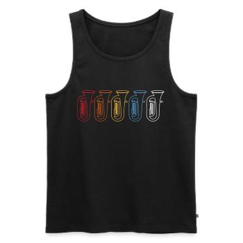 Tuba graphisme Tubby joueur de tuba cadeau - Débardeur bio Premium Homme - noir - Devant - Michal (187cm)