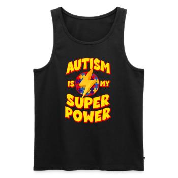 Autismus Bewusstsein - Männer Premium Bio Tank Top - Schwarz - Vorne - AI Model Male 178 light (178cm)