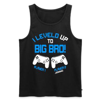 Endlich Big Bro - Video Games Gaming Bruder - Männer Premium Bio Tank Top - Schwarz - Vorne - AI Model Male 178 light (178cm)