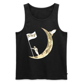 XRP To the Moon Ripple XRP Astronaut Crypto - Men's Premium Organic Tank Top - black - Front - AI Model Male 178 light (178cm)