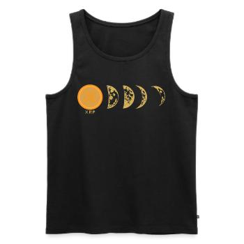 XRP Moon Ripple XRP Hodl Crypto Cryptocurrency - Men's Premium Organic Tank Top - black - Front - AI Model Male 178 light (178cm)