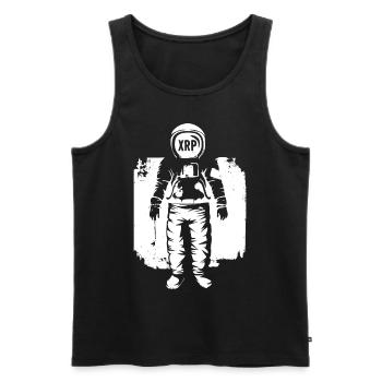 XRP Astronauter Ripple Crypto Cryptocurcy - Men's Premium Organic Tank Top - black - Front - AI Model Male 178 light (178cm)