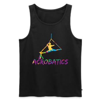 Acrobatics Gymnastics Aerial Turnnast Girl - Débardeur bio Premium Homme - noir - Devant - Michal (187cm)