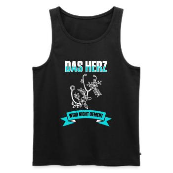Das Herz Wird Nicht Dement für Altenfpleger - Männer Premium Bio Tank Top - Schwarz - Vorne - Michal (187cm)