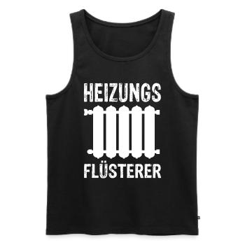 Heizung Flüsterer - Männer Premium Bio Tank Top - Schwarz - Vorne - Michal (187cm)