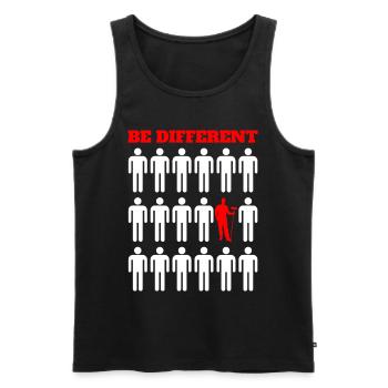 Sei anders Sei ein Reiniger - Männer Premium Bio Tank Top - Schwarz - Vorne - Michal (187cm)