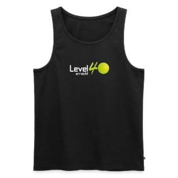 40e anniversaire tennis - Débardeur bio Premium Homme - noir - Devant - Michal (187cm)